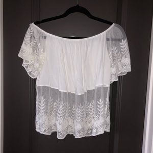 Off the shoulder lace top